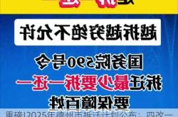 重磅!2025年德州市拆迁计划公布：四改一拆，补偿标准全解读