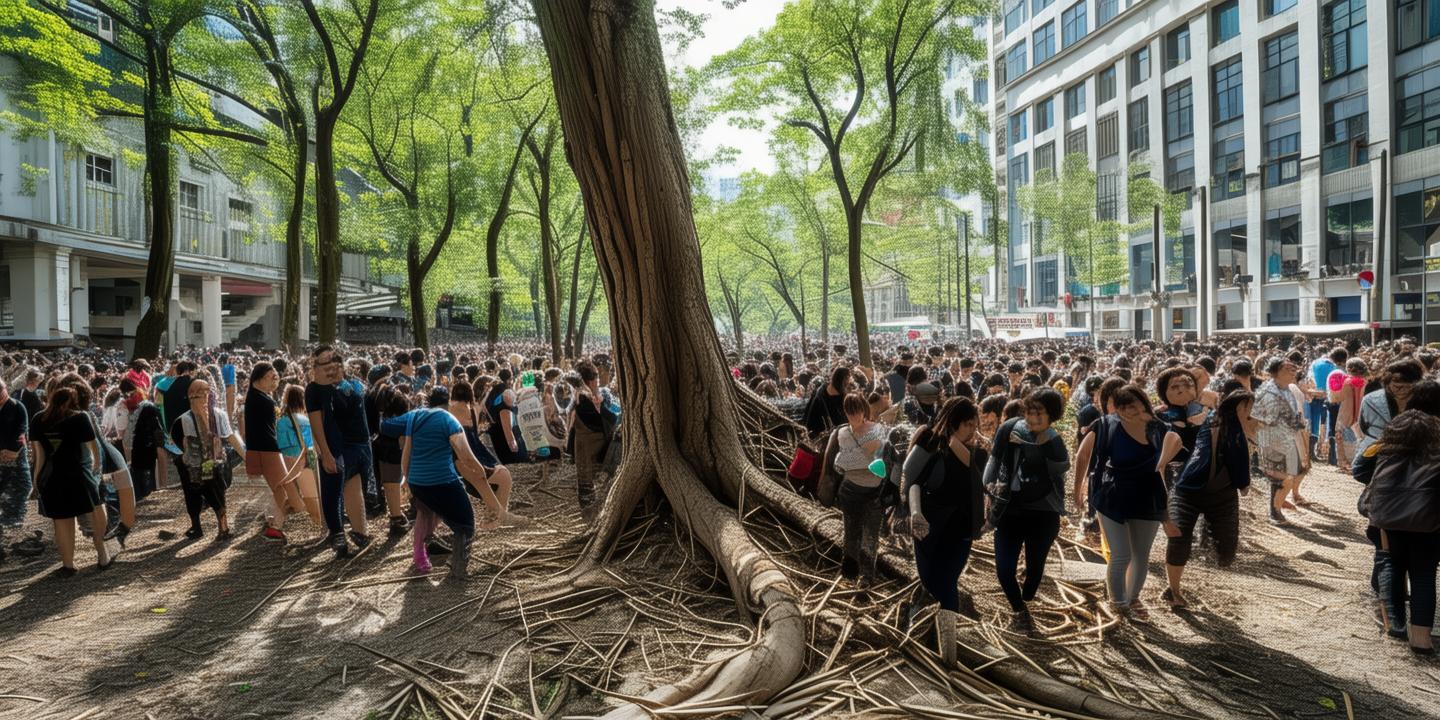 德城区公园改建停车场引发争议:百年古槐被砍,市民联名起诉规划局